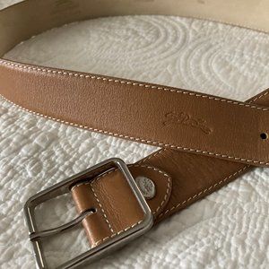 Longchamp 40inch Caramel-colored Leather Belt